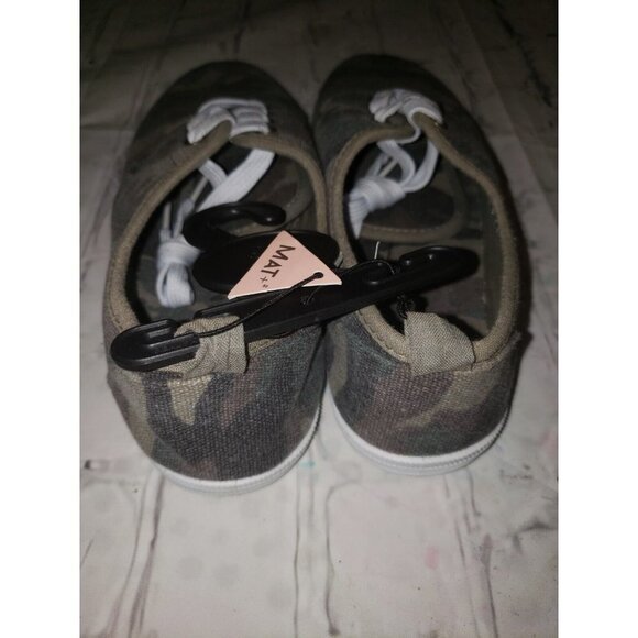 Nwt Ardene Size 6 Yoga Mat Flat Lace Up Canvas Shoes Women's Camo - Picture 3 of 5